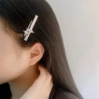 Deimantų plaukų segtukai Šukuosena Metalo Sidabro Pusėje Įrašą Plaukų Clips Moterims