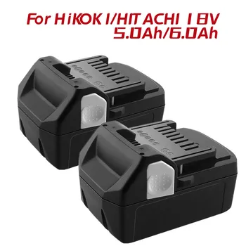 18V 6.0 Ah Ličio jonų Belaidžius Gręžimo Įrankio baterija Hitachi/Hikoki BCL1815 EBM1830 BSL1840 BSL1850 Baterija