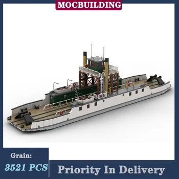 SS Miesto Transporto Didesnis Geležinkelio Keltų Modelio Kūrimo Bloką Asamblėjos Salono Laivų Surinkimo Serijos Žaislas Dovanos