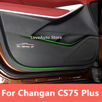 Už Changan CS75 Plius 2021 2022 Automobilio Duris Raštas Padas Durų Lentų Anti Kick Anti-purvinas Pad Mat Apdailos Odinės Juostelės