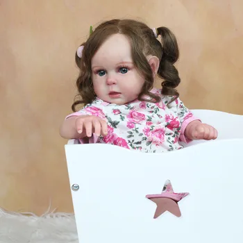 50 CM 3D Odos Tonas Matomas Venų Minkšto Silikono Atgimsta Mergina Baby Doll Žaislas 20 Colių Audiniai Kūno Princesė ubierz Boneca