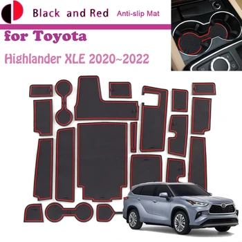 Gumos Durų Groove Kilimėlis Toyota Highlander XLE XU70 Kluger 2020~2022 Taurės Pagalvėlė Vartų Laikymo Lizdas Miestelyje Dulkėms Padas Auto