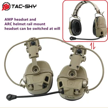 TAC-DANGAUS fotografavimo triukšmo panaikinimo ryšio laisvų rankų įranga, dual praeiti linija AMP taktinis ausinių triukšmo panaikinimo elektroninių laisvų rankų įranga