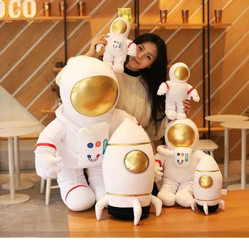 Modeliavimo Space Serijos Pliušiniai Žaislai Astronautas Astronautas Raketų Erdvėlaivio Įdaryti Pliušinis Lėlės Sofos Pagalvę Berniukai Vaikams Gimtadienio Dovanos
