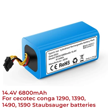 14,4 V 6800mAh Li-ion baterija, pakeitimo suderinama su Conga 1290, Conga 1390 ir Conga 1590