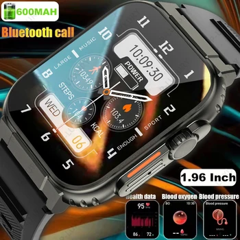 AMOLED skirti 1,96 Colių HD Ekranas, Bluetooth Skambina Moteris Laikrodžiai 600Mah Didelis Baterijos Sporto Treniruoklių Seklys atsparus Vandeniui Smartwatch Vyras