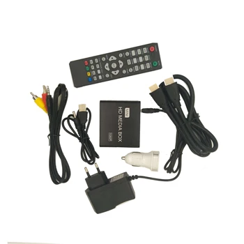 REDAMIGO 1080P Mini Media Grotuvas Automobilių HDD MultiMedia Vaizdo Grotuvas Media Dėžutė Su Automobilio Adapteris AV, USB, SD/MMC