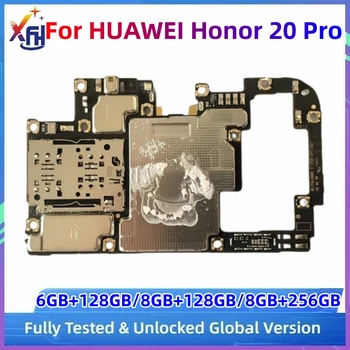 256 GB Originalus Plokštė, skirta Huawei Honor 20 Pro YAL-L41 Mainboard Atrakinta Grandinės Plokštė Logika lenta Su Įdiegta 