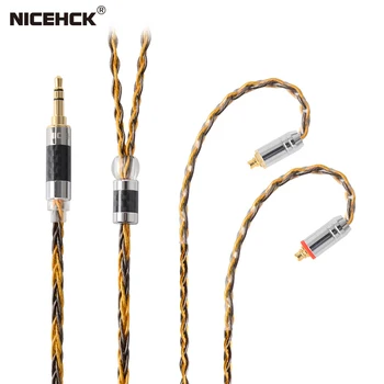 NICEHCK C8-1 8 Sidabro Core Sidabrą Ir Varį Sumaišyti Ausinių Kabelį 3.5/2.5/4.4 mm MMCX/NX7 Pro/QDC/0.78 mm 2Pin Už DB3 ST-10s VX