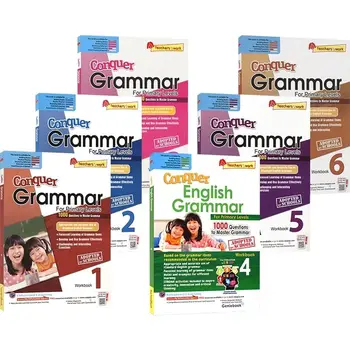 6 Vnt./Set SAP Užkariauti Gramatikos Darbaknygę 1-6 Klasės anglų kalbos gramatikos mokymo Knygų Singapūras pradinės Mokyklos anglų kalbos Vadovėlis
