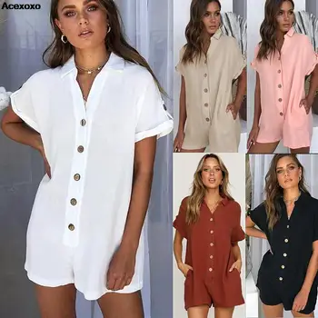 Europa ir Jungtinės amerikos valstijos mados moterų pavasario ir vasaros serijos atvartas marškinėliai onesie pardavimas