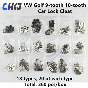 CHKJ 360pcs/daug Vw Golf 9-10 dantų-dantų Automobilio Užrakinimo Plokštelės 18 Specifikacijos A4L 10-dantų Užrakto Cilindro Remontas Užrakto Plokštelės