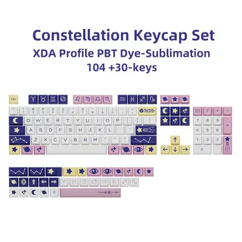 134 Klavišus Violetinė Žvaigždynas XDA Profilis Keycaps Sublimacijos Mielas PBT Keycaps Mechaninės Klaviatūros Užsakymą Klavišą caps MX Jungiklis