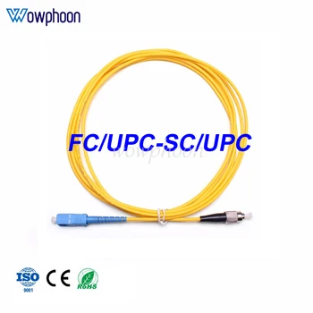 FC/UPC-SC/UPC Simplex Fiber Optic Patch Cord 3.0 mm G652D Vienos rūšies Pluošto Jumper Simplex SM FTTH Optinis Kabelis