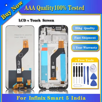 100% Patikrintas OEM LCD Ekranas Infinix Smart 5 Indijoje skaitmeninis keitiklis Visą komplektuojami su Rėmo Ekranas Touch Pakeitimo Telefono Dalys