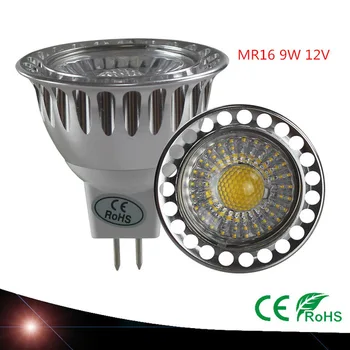 Naujas atvykimo aukštos kokybės LED Prožektoriai MR16 9W 12V pritemdomi lubų lempa LED Kalėdų Emitento kietas šiltai balta lempos