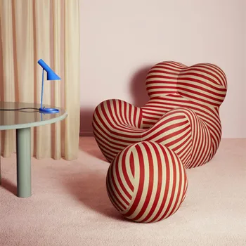 Sofá de diseño italiano, Hortensia, sala de estar, ocio perezoso, reclinable, FRP, silla de bola, abrazo