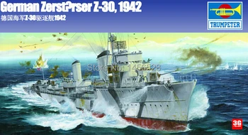 Freeshipping Asamblėjos Modelis rinkiniai Modle pastato Trimitininkas 05788 1/700 vokietijos karinio jūrų laivyno 1942 Z - 30 naikintojus masto