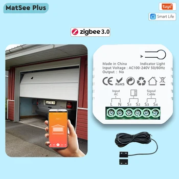 Tuya Smart Gyvenimo ZigBee Garažo Durų Atidarytuvas Valdytojas App Nuotolinio Valdymo Palaiko Alexa 