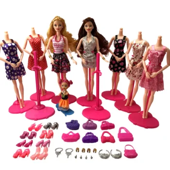 Naujas Mados Barbie Lėlės Rinkinys Didelis Dovanų Star Veiksmų Skaičius, Modeliai Mielas 