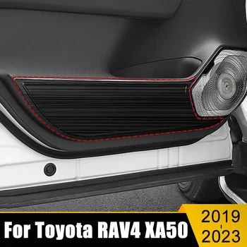 Nerūdijančio Automobilių Durų Anti Kick Trinkelėmis Apsaugos Apdaila Rėmo Lipdukas Reikmenys Toyota RAV4 2019-2021 2022 2023 RAV 4 XA50 Hibridas