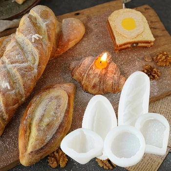 Imituojamas Purus Duona, Skrudinta duona Riekės Batono Croissant Tortas Silikono Formos 