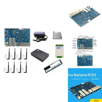 Dėl Bananų PI BPI-R3 MT7986 2G+8G EMMSP Vystymo Lenta Su 256G SSD+4G Modulio+Case+8Xantennas+Šilumos Kriaukle+Maitinimo