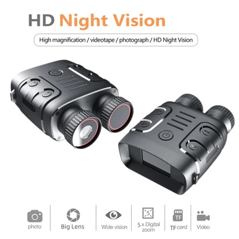 NAUJAS 1080P R18 Caza Naktinio Matymo Kamera Žiūronai Infraraudonųjų spindulių Naktinio Matymo Prietaisas Medžioklės 5X Skaitmeninis Priartinimas Dieną Naktį Naudoti