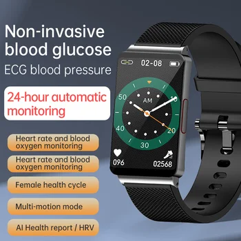 2023 Smart Žiūrėti EKG, Kraujo Gliukozės Kraujo Deguonies, Temperatūros Stebėjimo 1.57 colių vyrų ir moterų apyrankės sporto smartwatch