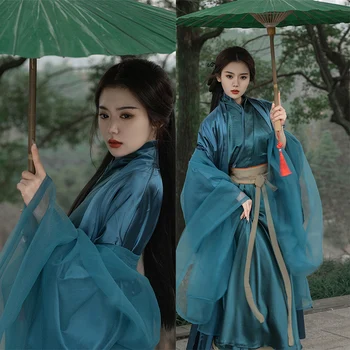 Vintage Stiliaus Kinijos Hanfu Kostiumas Moterims Cosplay Kostiumų Etapo Rezultatus Drabužius Pagerėjo Han Stiliaus Apranga 2023 Vasaros, Nauja