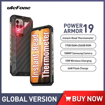 Ulefone Power Armor 19 Pasaulio Versiją, Tvirtas Telefonas 9600mAh Android 12 Išmanųjį telefoną 17 GB RAM 256 GB ROM 108MP 4G Mobilusis Telefonas