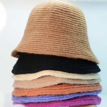 Moteriški Šiltas Vilnos Skrybėlę Kietosios Žiemos Kibirą Skrybėlės Packable Virinto Vilnos Cloche Skrybėlės