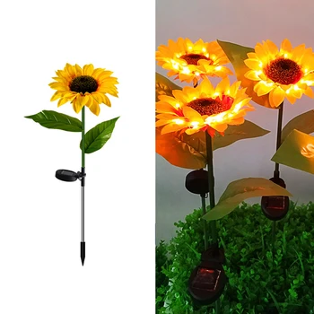 1 Galva, LED Saulės Modeliavimas Saulėgrąžų Šviesos Sodas, Kiemas, Veja, Naktį Šviesos Kraštovaizdžio Lempa Namų Dekoratyvinių Gėlių Žibintai
