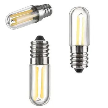 E14 Mini Šaldiklio LED Lemputės 1W 2W 3W šviesos srautą galima reguliuoti Šaldytuvo Šaldiklio Kaitrinės Lemputės Šviesos Energijos Taupymo Cob Lemputė Didelio Ryškumo Lempa