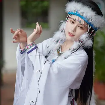 Kinų Stiliaus Tradicinių Hanfu Xiangfei Cosplay Suknelė Moterims Pasakų Nacionalinės Stiliaus Liaudies Kostiumas Fotografijos Drabužiai