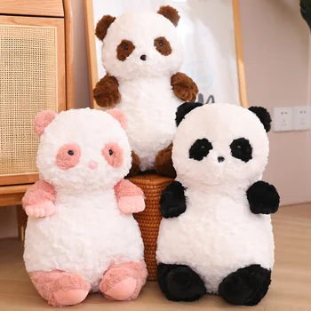Mielas Sėdi Panda Pliušinis Žaislas Animacinių filmų Gyvūnų iškamšų Panda Plushies Lėlės Anime Minkštas Vaikai Babys Žaislai Mergaitėms Kawaii Kambario Dekoro