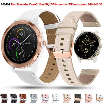 20mm Smart Watch Band Garmin Vivoactive 3 Venu KV. 2 Venu2 Plius Pirmtakas 645 245 55 158 Odinis Dirželis Watchband Priedai