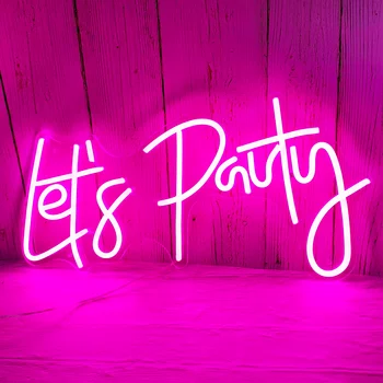 Let ' s Party Užsakymą Neon LED Šviesos Ženklai Pub Store Club naktinis klubas Žaidimas Kambario Sienų Dekoras Gimtadienio Restoranas Apdaila