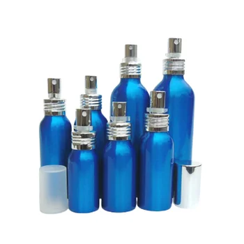 30ml 50ml 60ml 80ml 100ml 150ml Išskirtinį Mėlyna Purškimo Butelis Aukštos Kokybės Metalo, Aliuminio Kvepalai Purkštukai, Parfum Butelis 20pcs/daug