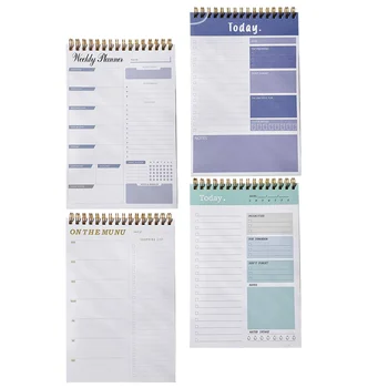 4pcs Nešiojamų Planuotojas Notepad Padaryti Sąrašą Planuotojas Notepad Kasdien Planuotojas Studentų Memo Notepad(A5)