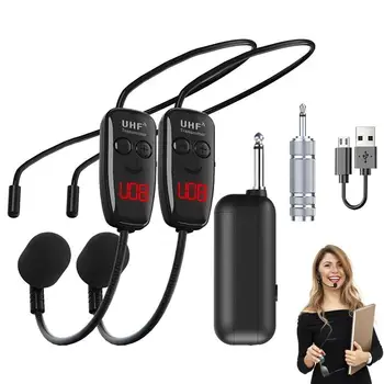 UHF Handheld Microphone Galvos nešioti & Rankiniai Galvos Bevielio Mikrofono Įkrovimo Galvos Bevielis Mikrofonas Balso Sustiprinimo Į
