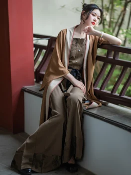 Daina Stiliaus Megztinis Patobulintas Diržas Kelnėms Naujo Stiliaus Kinijos Han Kinų Apranga Suknelė Tiktų