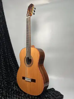 36 colių Klasikinė gitara su Nailono eilutę 580mm,riešutų 50mm,Kietas kedro viršų/Kietojo kūno palisandras