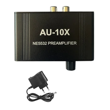 AU-10X NE5532 Stereofoninio Garso Signalo Stiprintuvas Amp Ausinių Stiprintuvo Valdybos Įgyti 20Db RCA 3,5 MM garso Valdymas ES Plug
