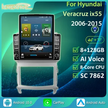 Android 10.0 Už Hyundai Veracruz ix55 2006 - 2015 Tesla Stiliaus Automobilio Radijo Multimedia Vaizdo Grotuvas, Navigacija, GPS 8G 128G IPS 2din