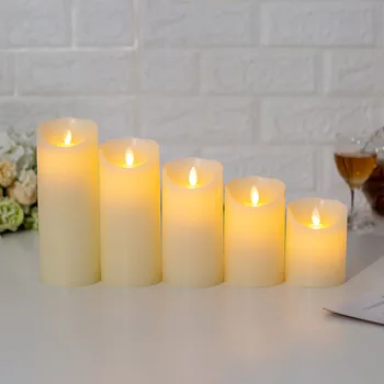 3/5vnt Mirgėjimas Flameless Led Žvakė su baterijomis, Vestuvių /Šalis/Home/Kalėdų/Miegamojo Puošmena Puikus Nakties Šviesos