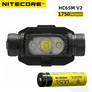 NITECORE HC65M V2 Žibintai Šalmas USB-C Rechargeable1750 Liumenų Šviesos Naudojant Luminus SST-40-W LED 18650 3500mAh Baterija