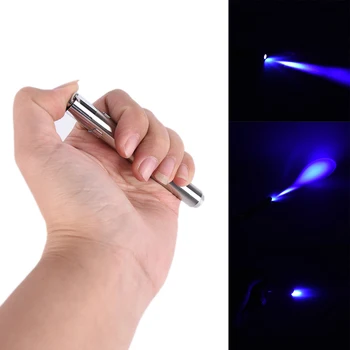 Nešiojamų Mini Žibintuvėlis LED UV Žibintuvėlis Fakelas Super šviesus, Su Uodega Virvę, Sklendė