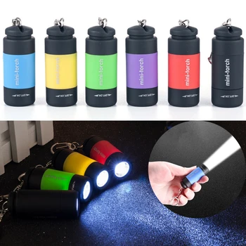 LED Mini Žibintuvėlis Raktų Grandinės Nešiojamas Žibintuvėlis Lauke Vandeniui Baterija USB Įkrovimo Pėsčiųjų, Kempingas Fotoblykstės