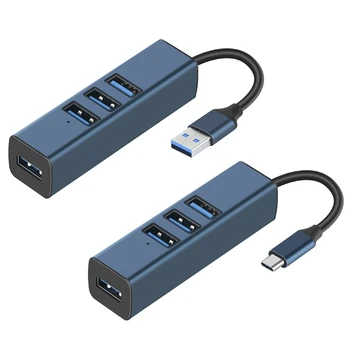 Tipas-C/USB Kabelio, Šakotuvo Multiport Adapteris 4-in-1 USB2.0 Hub Splitter Dropship